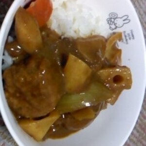 煮物の残り物で、生姜風味の和風カレー♪時短！